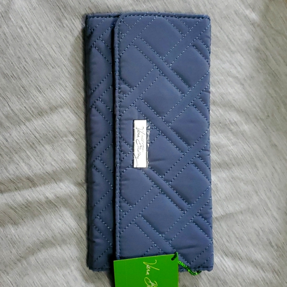 Vera Bradley Checkbook Wallet Grey Brand New With Tags